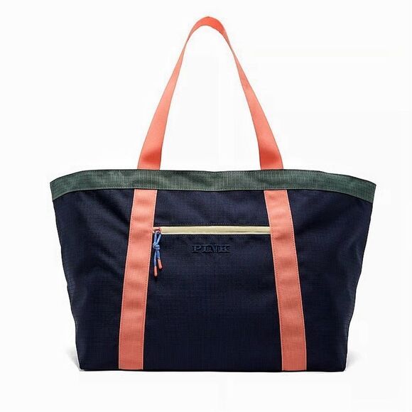 Victoria’s Secret PINK Weekender Tote Bag Zipper Pockets NEW Vacation